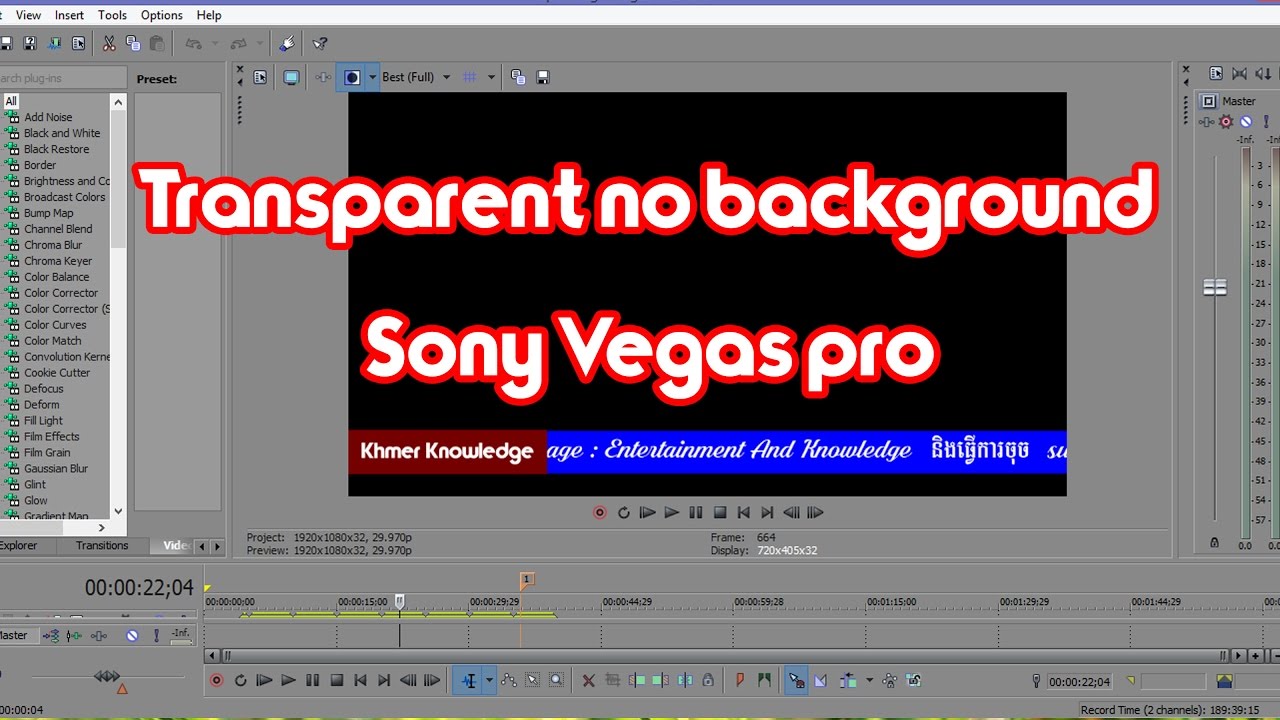 how to make a gif background transparent in sony vegas